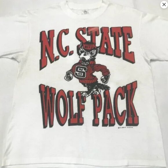 Vintage NC State Wolfpack Shirts NCSU Football Basketball Shirt retro tee - Picture 2 of 2